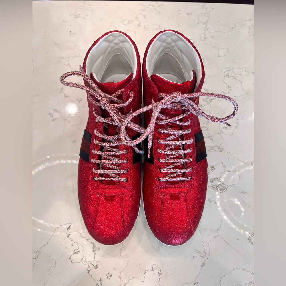 Gucci ‘Glitter Accent Sneakers’ - Picture 9 of 10